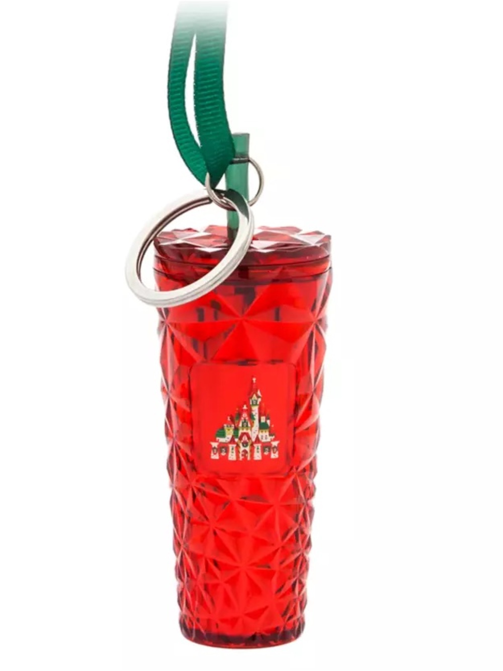 Disney x Starbucks Walt Disney World Christmas Castle Cold Cup Ornament Keychain